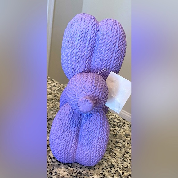Purple Knit Textured Balloon Dog Art Figure  Decor Large - Picture 2 of 6